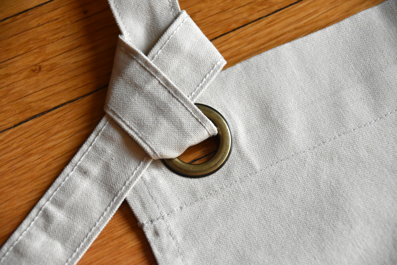 Premium Embroidered Apron – Cream - Image 4