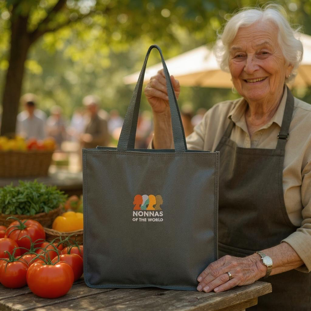 Embroidered Twill Tote – Black - Image 3