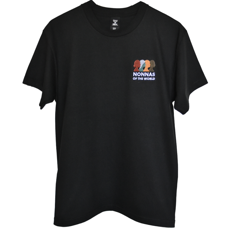 Nonnas of the World Embroidered T-Shirt – Black