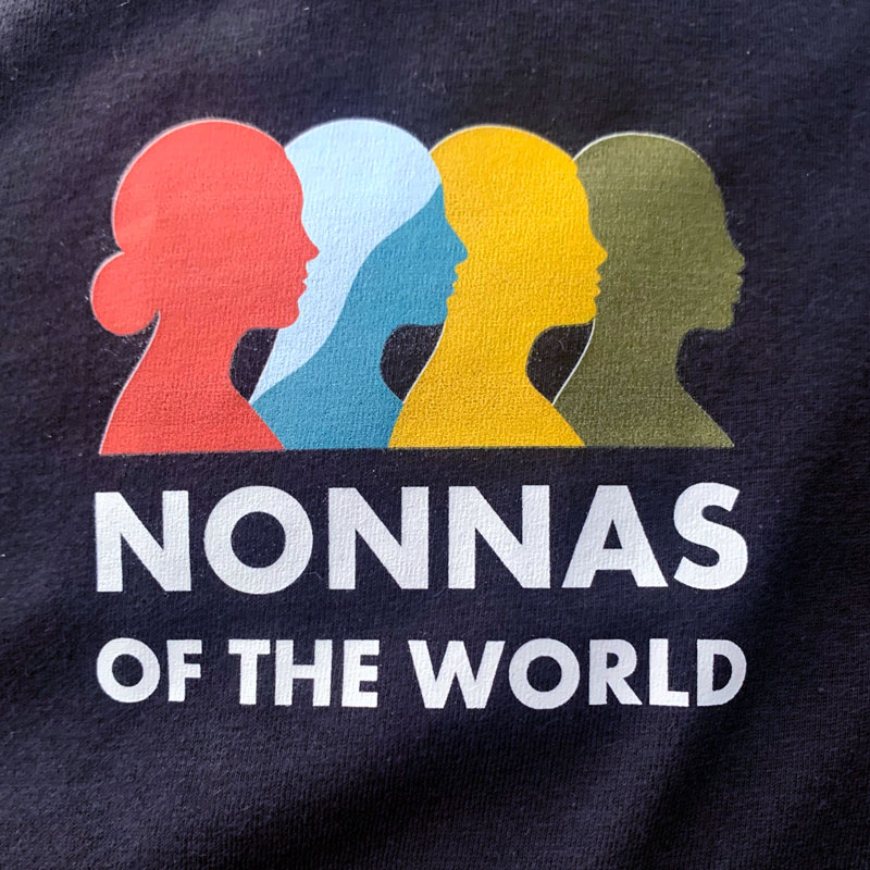 Nonnas of the World Embroidered T-Shirt – Black - Image 2