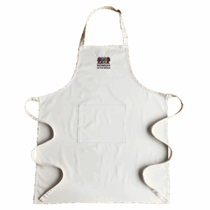 Embroidered Adult Apron – Natural
